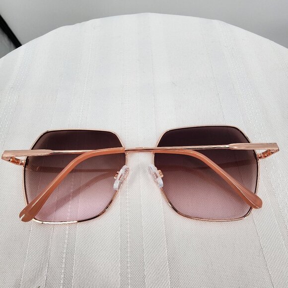 SIMPLY SOUTHERN Rose Gold Wire Square Frame Sunglasses Sunnies 9017 NWT - Picture 6 of 8